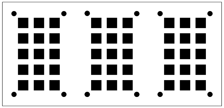 3.2. Tesztpanel tervezése A panel tervezésénél azt vettem figyelembe, hogy egyszerre minél több réztömb kerülhessen majd tesztelésre a statisztikai adatok miatt.