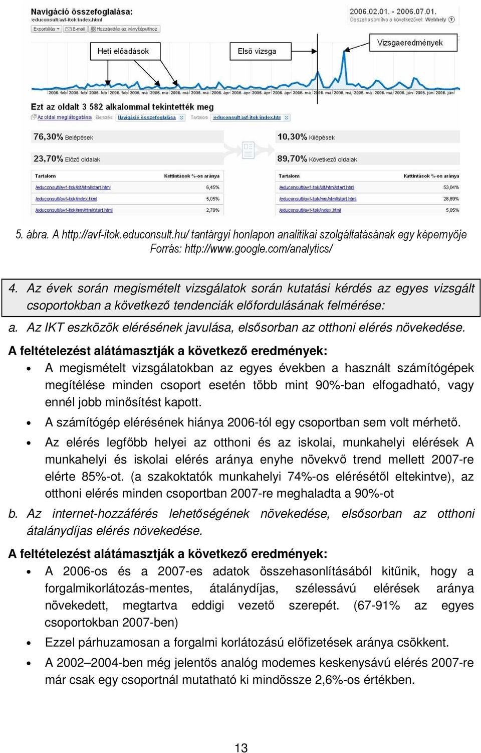 Az IKT eszközök elérésének javulása, elsısorban az otthoni elérés növekedése.