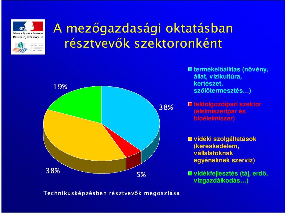 bioélelmiszer) 38% 5% vidéki szolgáltatások (kereskedelem, vállalatoknak egyéneknek