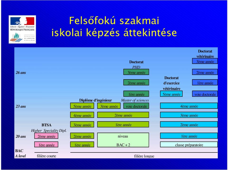 3ème année voie doctorale 4ème année 4ème année BTSA 3ème année Higher Speciality Dipl.