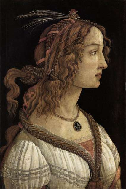 Botticelli, Sandro Fiatal nő portréja (Simonetta