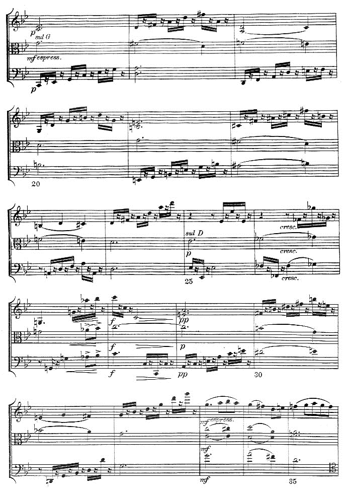 2. Dohnányi Ernő kamaraművei a brácsa vonzásában 46 jelzéssel emeli ki a szólóhangszert a p kíséretből, ami részben azzal magyarázható, hogy a témabemutatással ellentétben, ahol végig a dallam szól