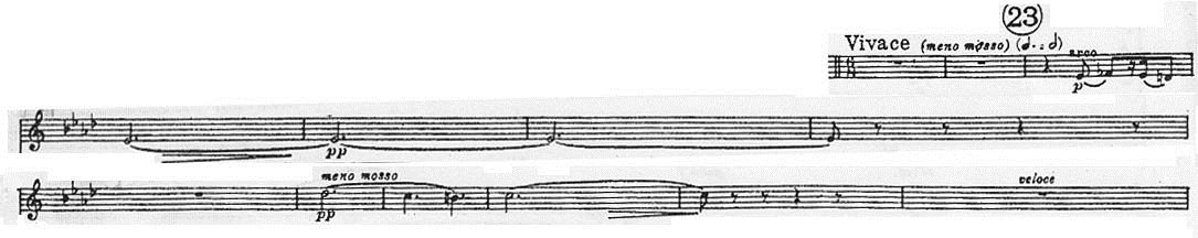 2. Dohnányi Ernő kamaraművei a brácsa vonzásában 66 A dallam alapvetően kromatikusan lépdel lefelé, és a fenti idézetben említett módon szext hangközök szakítják meg a vonalát.
