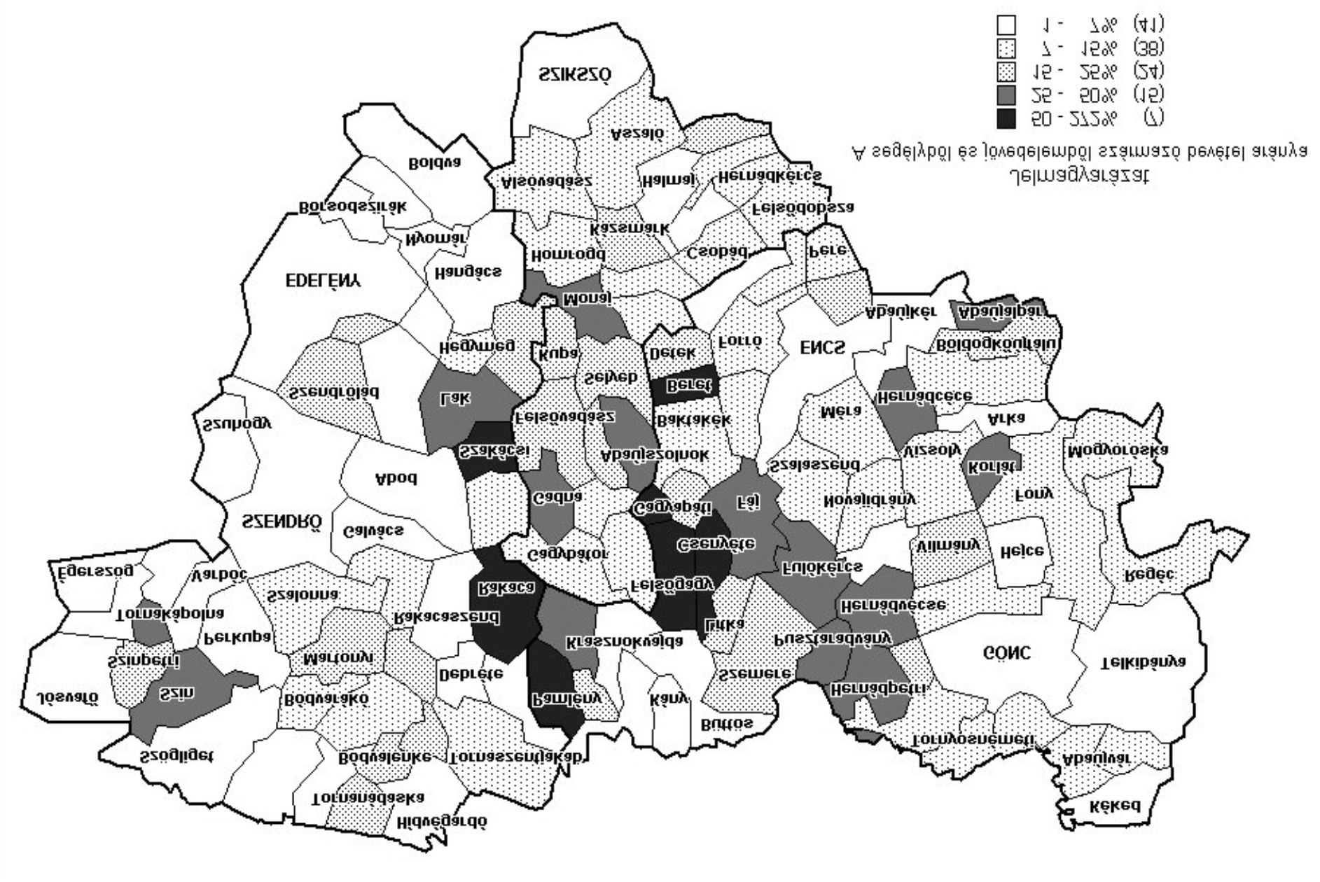 A megélhetési lehetõségek és a roma népesség térségi megjelenése közötti összefüggést vizsgálva összességében azt látjuk, hogy a romák integrálódáshoz valamelyest jobb lehetõségek adódtak a fõbb