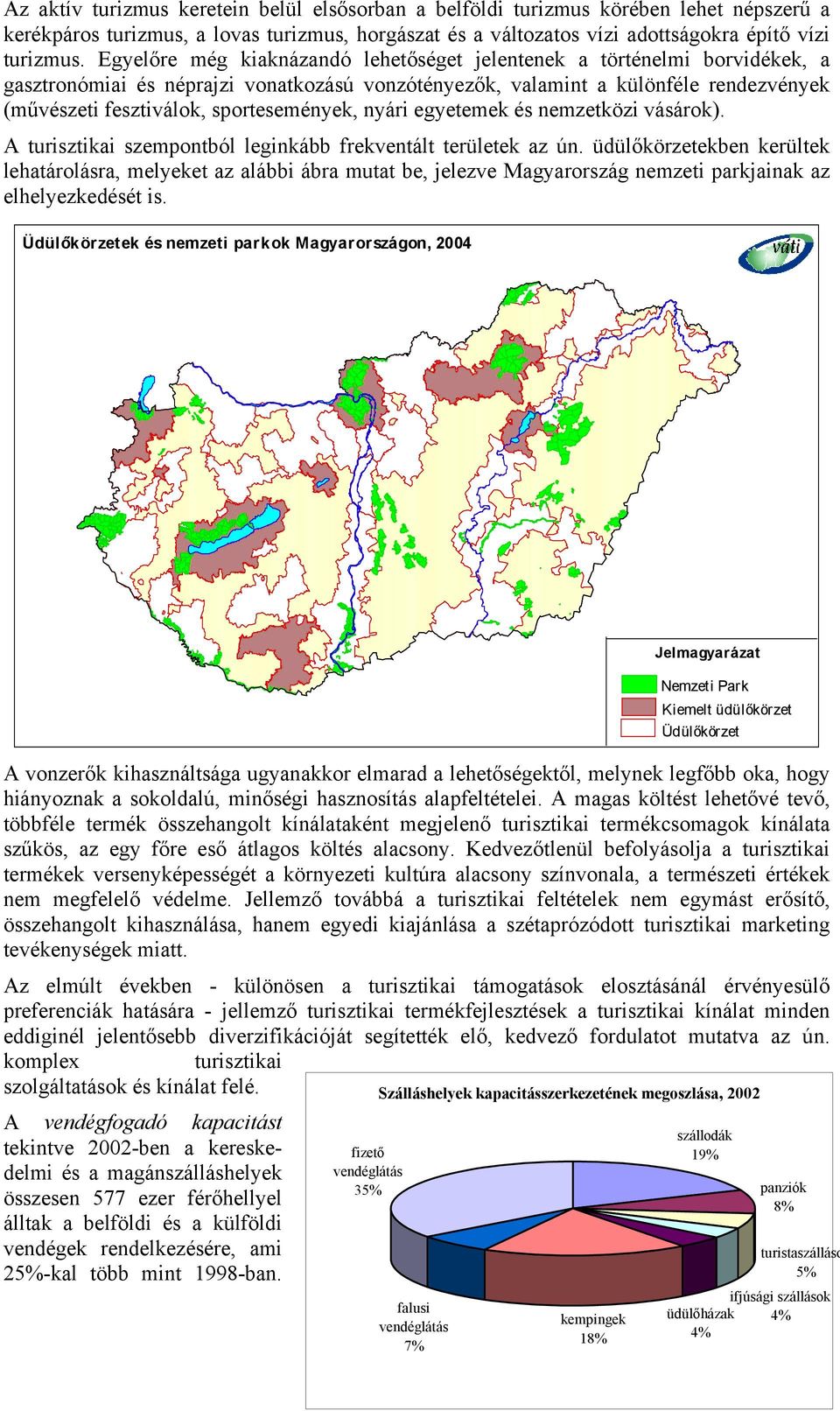 sportesemények, nyári egyetemek és nemzetközi vásárok). A turisztikai szempontból leginkább frekventált területek az ún.