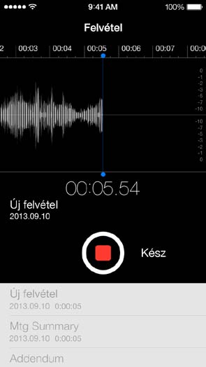 Hangjegyzetek 26 Hangjegyzetek rövid áttekintés A hangjegyzetek opció lehetővé teszi, hogy az iphone-ját hordozható felvevő-készülékként használja.