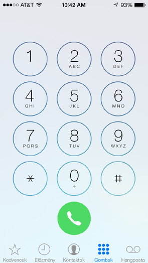 Telefon 5 Telefonhívások Hívás indítása Ha telefonálni szeretne az iphone készülékén, egyszerűen csak ki kell választania egy telefonszámot a kontaktok között, vagy az egyik kedvencére vagy egy előző