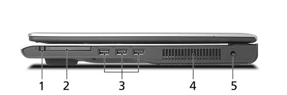 14 # Ikon Elem Leírás 5 Vészkiadó furat Lehetővé teszi az optikai meghajtó tálcájának a számítógép kikapcsolt állapotában történő kinyitását (a pontos hely a modell függvénye).