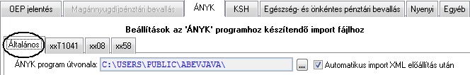 B.) A 1608-as bevallás átadásának menete a következő, amennyiben szeretné használni az automatikus 1608 importálási lehetőséget: 1./ Alapadatok / Cég alapadatok.