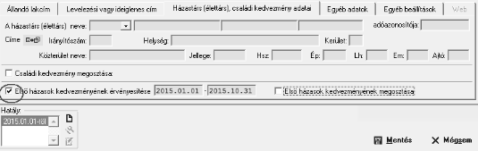 okokból már felviszik adatait. A Cég alapadatai menüponton belül a 'Kiegészítő adatok, beállítások / Törzsadat' fülön belül tudják beállítani, hogy a TAJ szám kitöltése ne legyen kötelező.