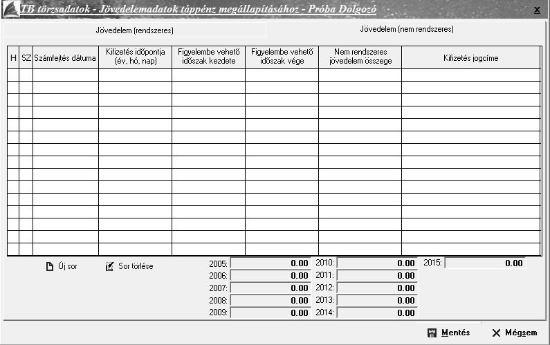 Alapadatok / TB törzsadatok / Jövedelemadatok A táppénz összegének pontos megállapításához elengedhetetlen adatnak számít a tárgyévi és tárgyévet megelőző évi jövedelmek összege, valamint az