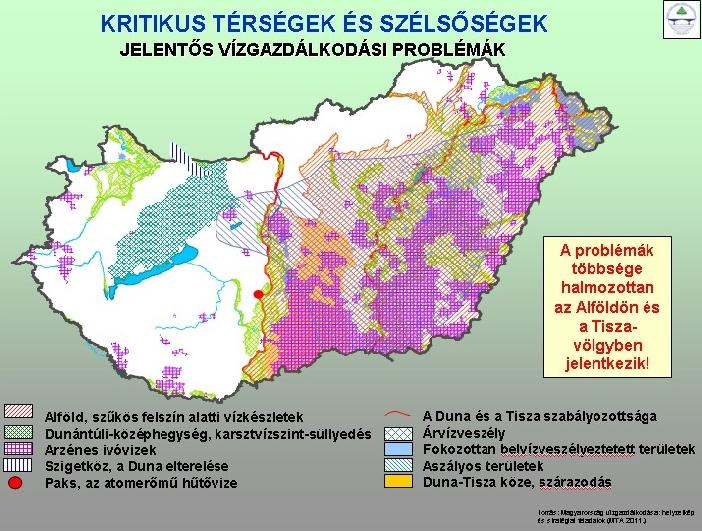 1. Jelentős vízgazdálkodási problémák a Tisza-völgyben A jelentős vízgazdálkodási problémák halmozottan az Alföldön és a Tisza-völgyben jelentkeznek.