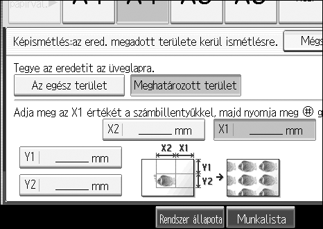 Másolás G Adja meg az [X1] hosszát a számgombokkal, majd nyomja meg a {q} gombot. H Adja meg az [X1] hosszát a számgombokkal, majd nyomja meg a {q} gombot.