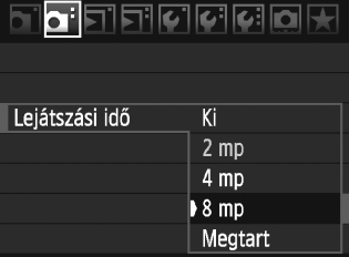 Menüműveletek Menübeállítási eljárás 1 2 3 Jelenítse meg a menüt. A menü megjelenítéséhez nyomja meg a <M> gombot. Válasszon lapot. Forgassa el a <6> tárcsát egy adott lap kiválasztásához.