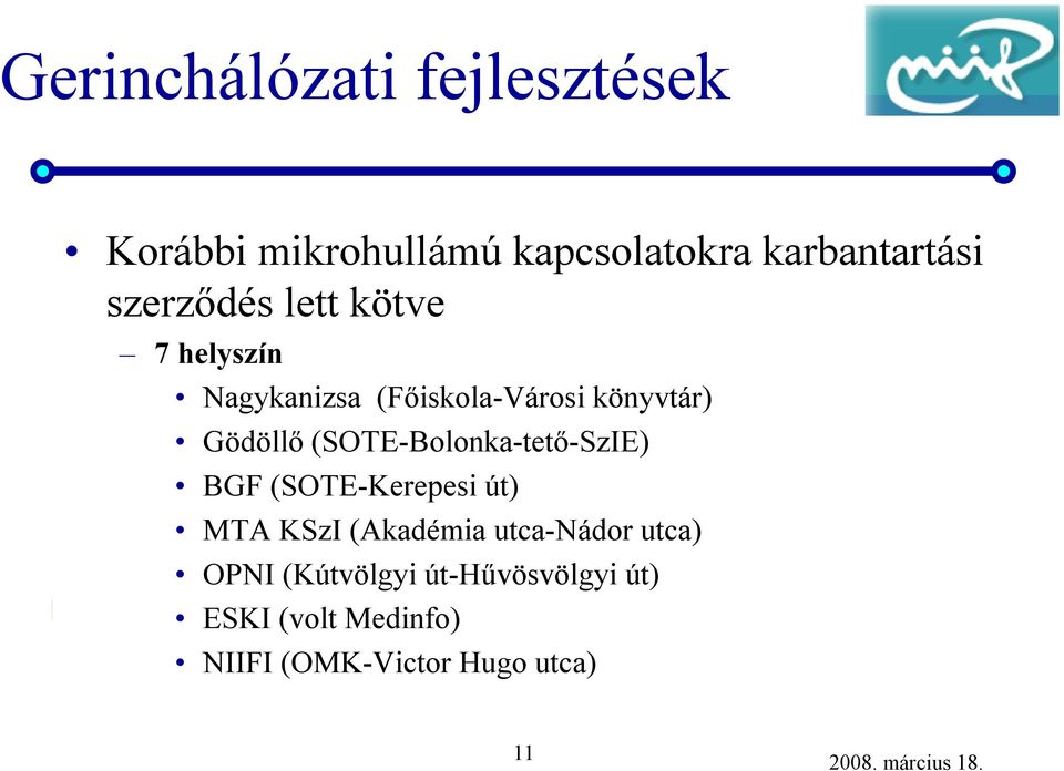 (SOTE-Bolonka-tető-SzIE) BGF (SOTE-Kerepesi út) MTA KSzI (Akadémia utca-nádor