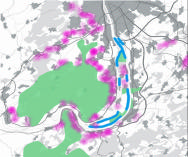 infrastruktúra mintája. Sok város rendelkezik regionális szintû foglalkoztatási lehetõségekkel, ezáltal vonzza tágabb környezetének lakosságát.