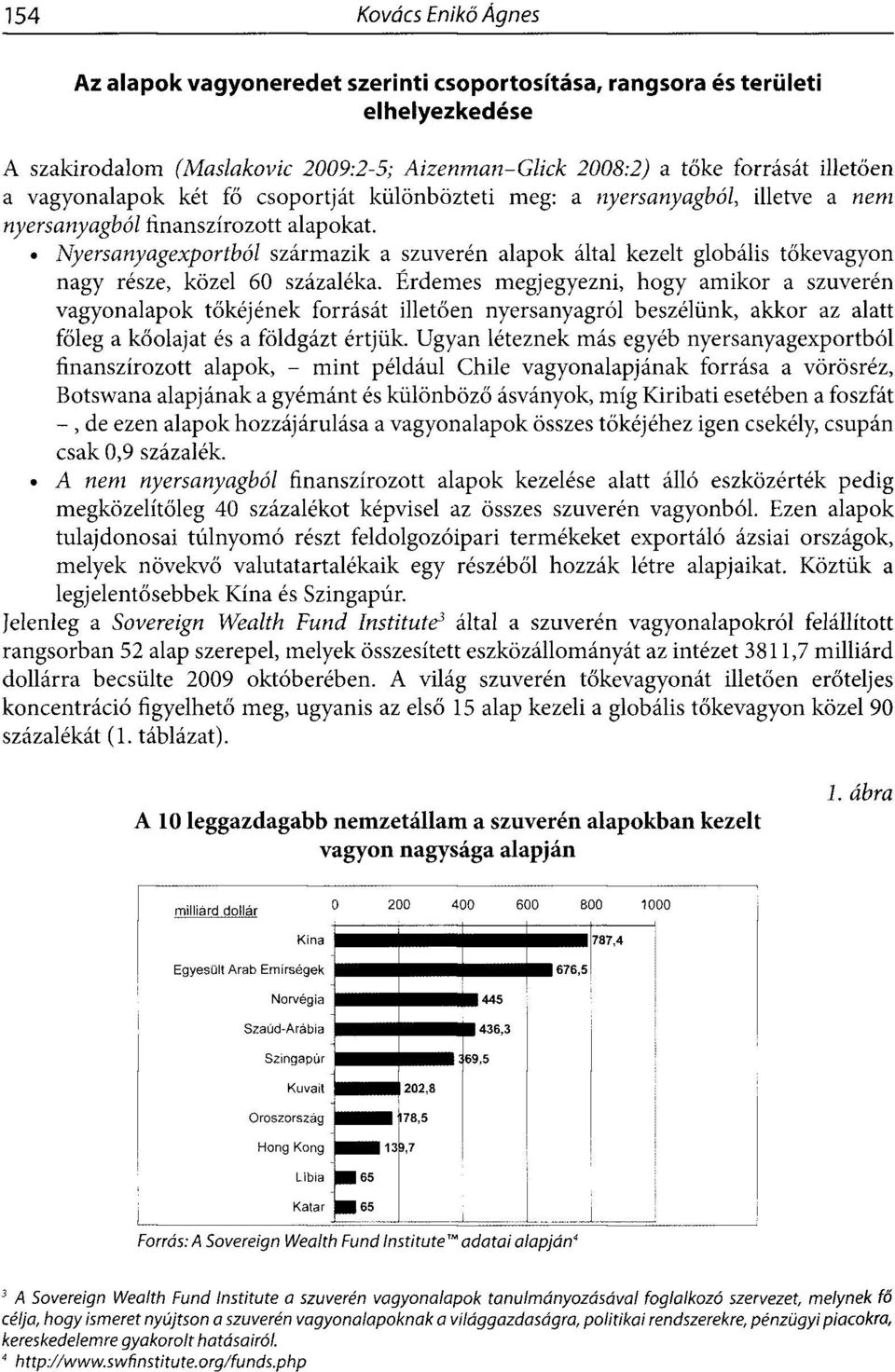 Nyersanyagexportból származik a szuverén alapok által kezelt globális tőkevagyon nagy része, közel 60 százaléka.