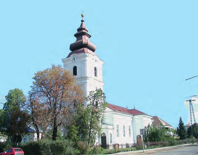 5. foglalkoztató füzet Egyházak és iskolák Egyházi épületek Hajdúsámsonban Református templom a Rákóczi utcán.