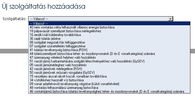 Az igénybe venni kívánt szolgáltatás kezdőidőpontját a vonat érkezésétől, ill. indulásától a megadott eltérés (érkezés/indulás előtt-után) alapján a program automatikusan meghatározza.