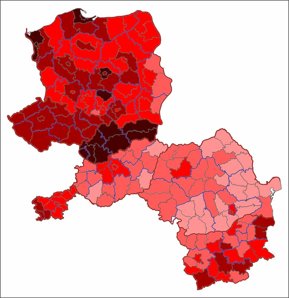 A klaszteranalízis eredménye (ipari ágazatok) Legmag asabb a létrejöv ők száma Aktív régiók Közepes aktivitás Kevésbé aktív régiók Alacsony aktivitás Régiók száma 14 42 62 48 24 1000 főre jutó