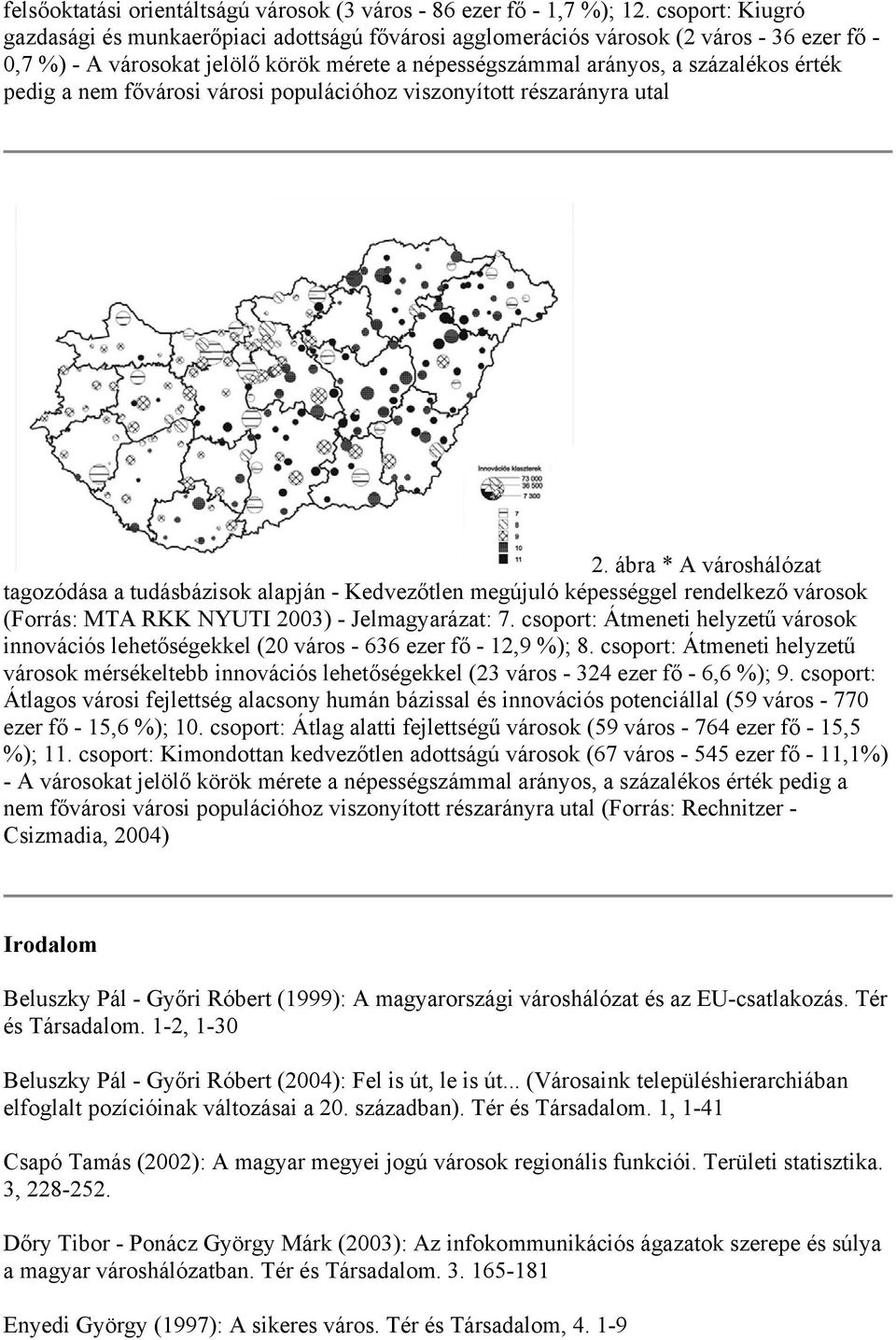 pedig a nem fővárosi városi populációhoz viszonyított részarányra utal 2.