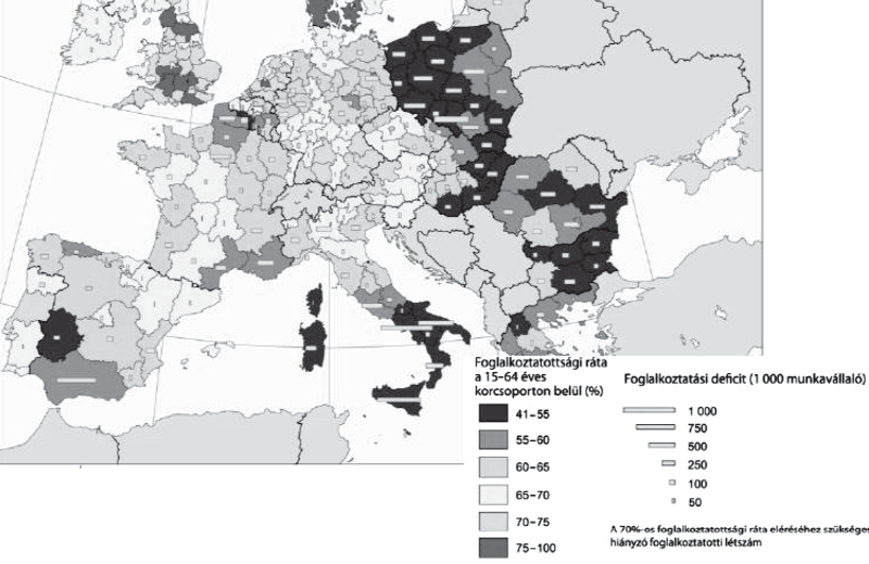 18 Madaras Szilárd fogalmazták a köztes célokat: 2005-re a 15 64 évesek foglalkoztatási rátája 67%, a nőké pedig 57% legyen.