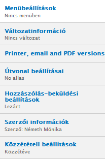 Nyelv mező: Magyar nyelv megadásával csak a magyar nyelvű oldalon fog megjeleni a cikk.