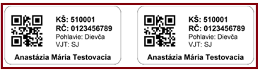 8. Príprava odpoveďových hárkov V zásielke s OH budú doručené aj štítky s QR kódmi, ktoré obsahujú: kód školy, meno a priezvisko ţiaka, rodné číslo ţiaka, pohlavie, vyučovací jazyk triedy.