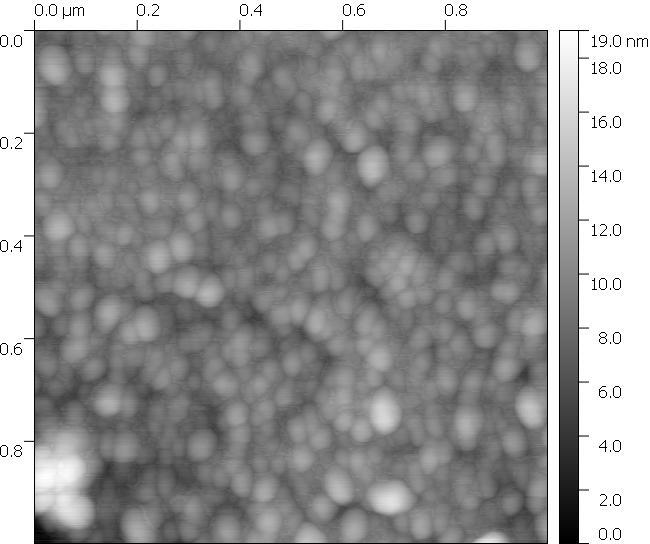 3 % 5 % RMS = 2,41 nm RMS = 1,72 nm A képek minden esetben a minta felületének 1x1 μm 2 méretű területről készültek.