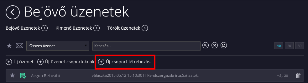 3. Címzett keresése kezdőbetűre SK-Trend Kft- CKB4 Üzenetek funkció Felhasználói kézikönyv V 1.