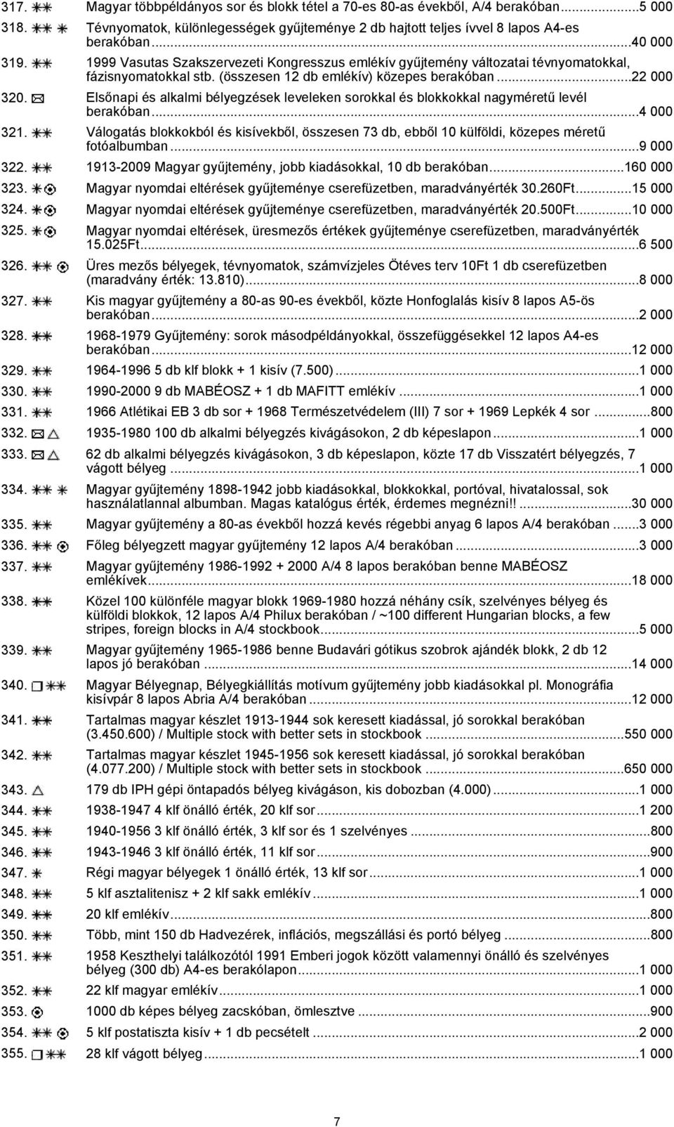 Elsőnapi és alkalmi bélyegzések leveleken sorokkal és blokkokkal nagyméretű levél berakóban...4 000 321.