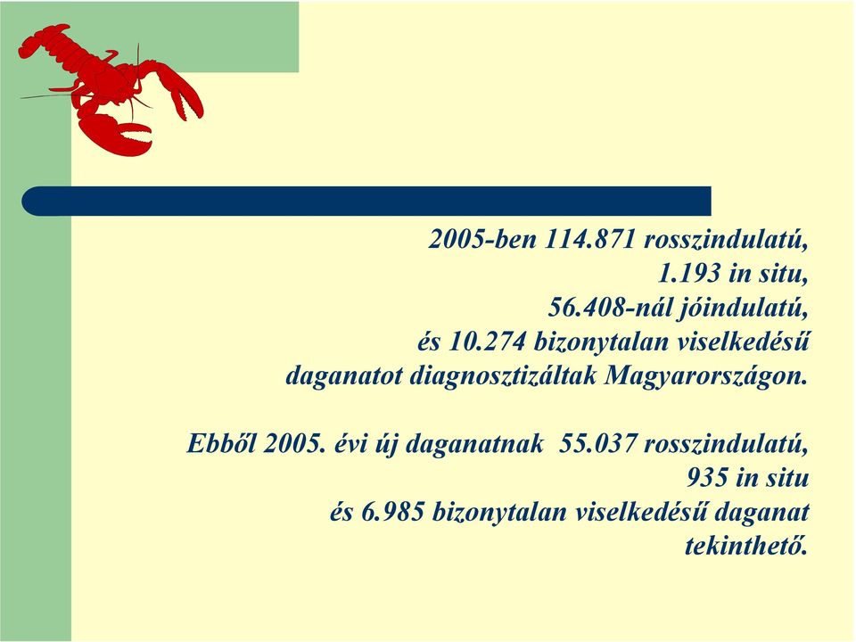 274 bizonytalan viselkedésű daganatot diagnosztizáltak