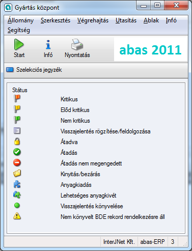 Javaslatok Az abas Business Software diszpozíciós - anyag, határidő és kapacitás tervező - modulja létrehozza azon javaslatokat, amelyek a meglévő igények és készlethiányok alapján szükségesek.