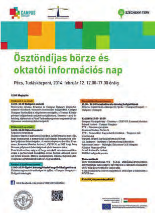 4. számú melléklet: Meghívók Az alábbiakban tekinthető meg egy válogatás a Campus Hungary képzéseire és rendezvényeire szóló online meghívók közül. 33.
