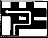 l)-q) 123. ábra 130. ábra r) Kerülő útirányt jelző tábla (130.