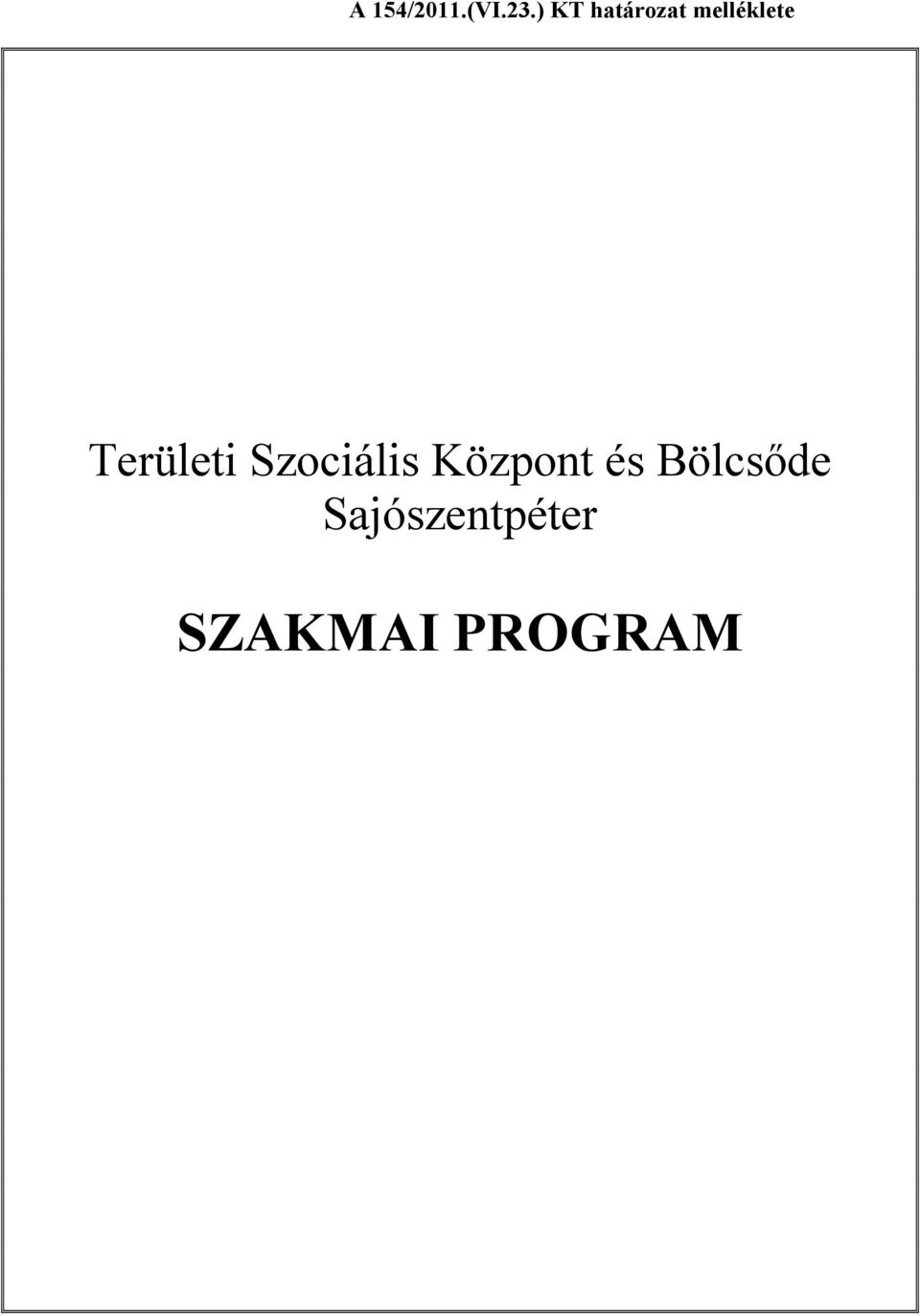 Területi Szociális Központ