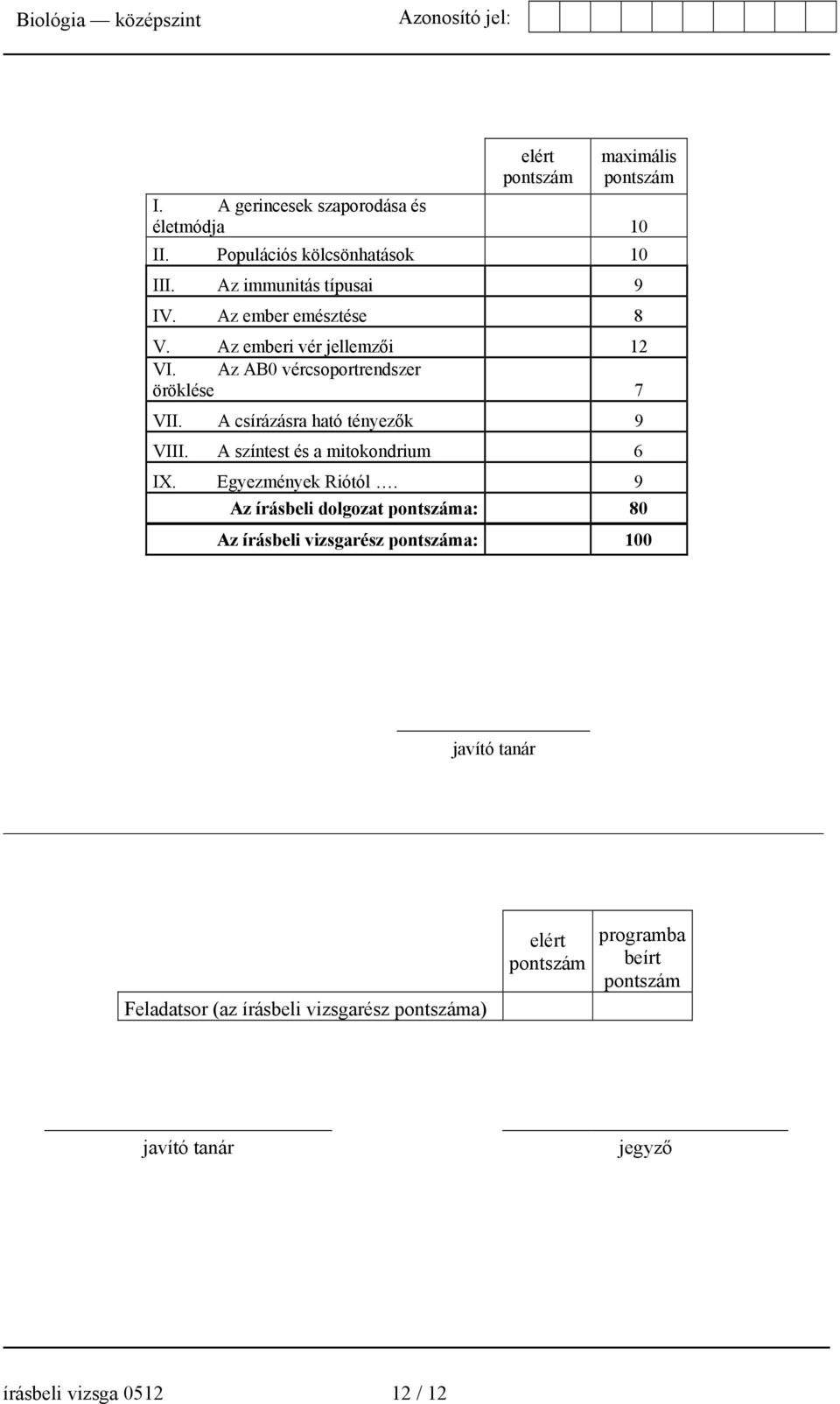 A csírázásra ható tényezők 9 VIII. A színtest és a mitokondrium 6 IX. Egyezmények Riótól.