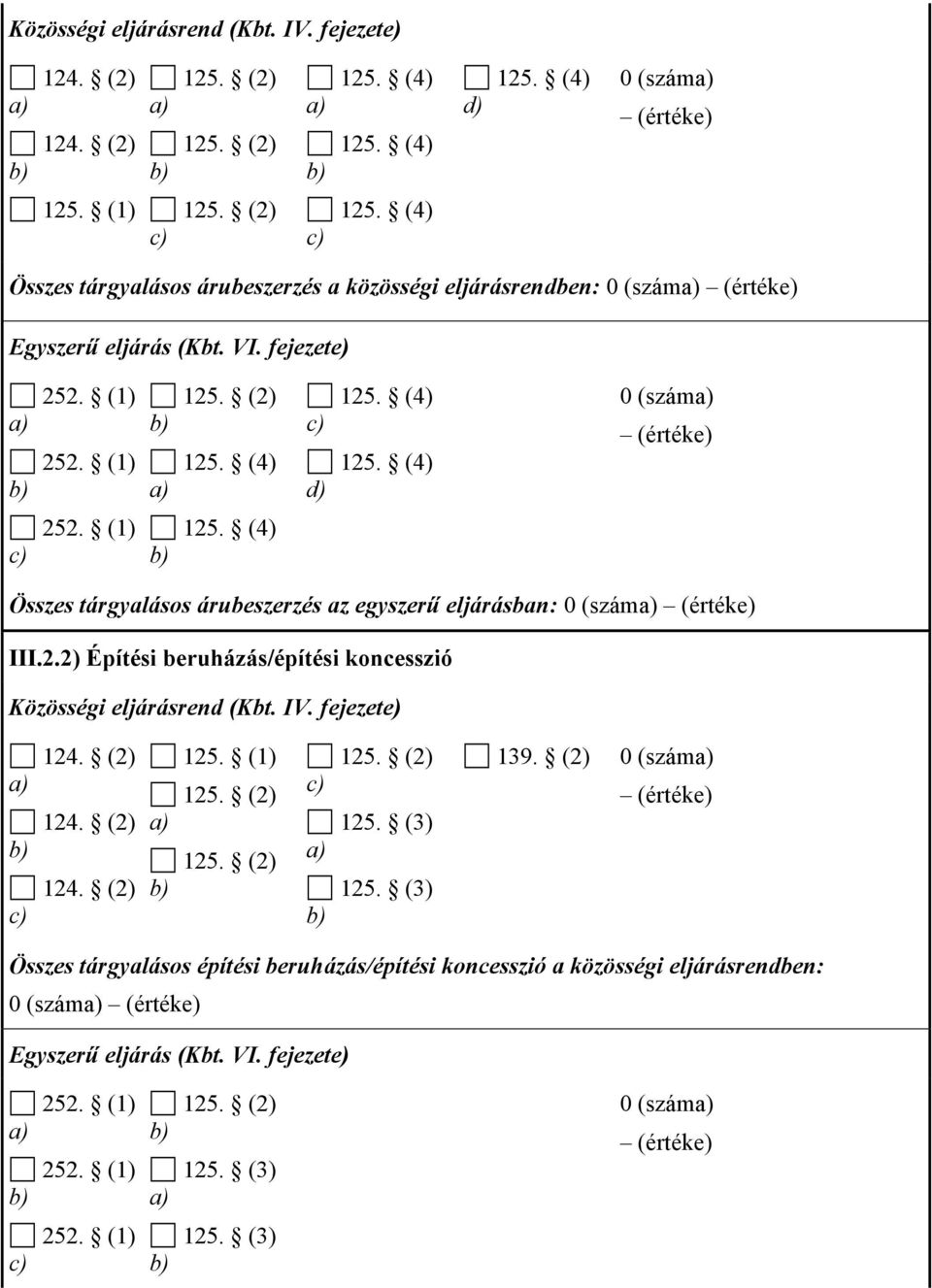 eljárásban: III.2.2) Építési beruházás/építési koncesszió Közösségi eljárásrend (Kbt. IV.