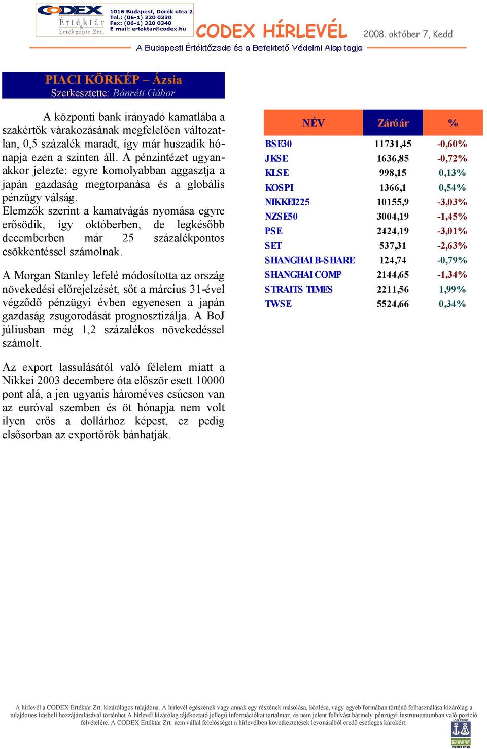 Elemzők szerint a kamatvágás nyomása egyre erősödik, így októberben, de legkésőbb decemberben már 25 százalékpontos csökkentéssel számolnak.