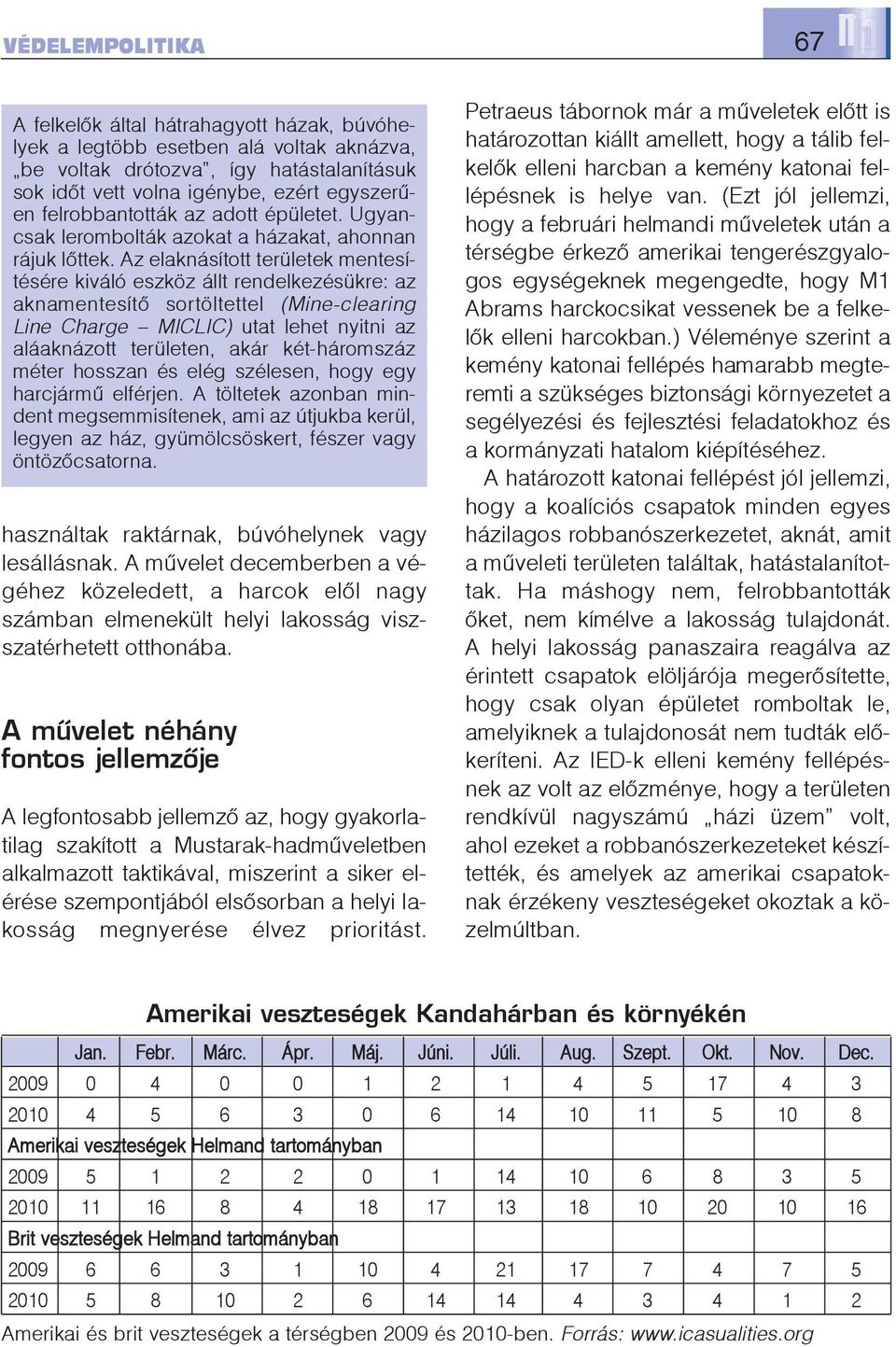 Az elaknásított területek mentesítésére kiváló eszköz állt rendelkezésükre: az aknamentesítõ sortöltettel (Mine-clearing Line Charge MICLIC) utat lehet nyitni az aláaknázott területen, akár