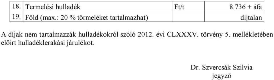 tartalmazzák hulladékokról szóló 2012. évi CLXXXV. törvény 5.