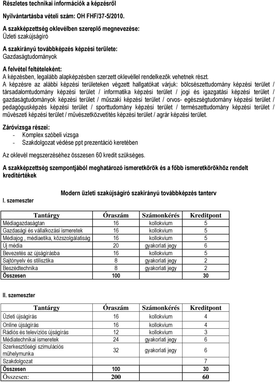 szerzett oklevéllel rendelkezők vehetnek részt.