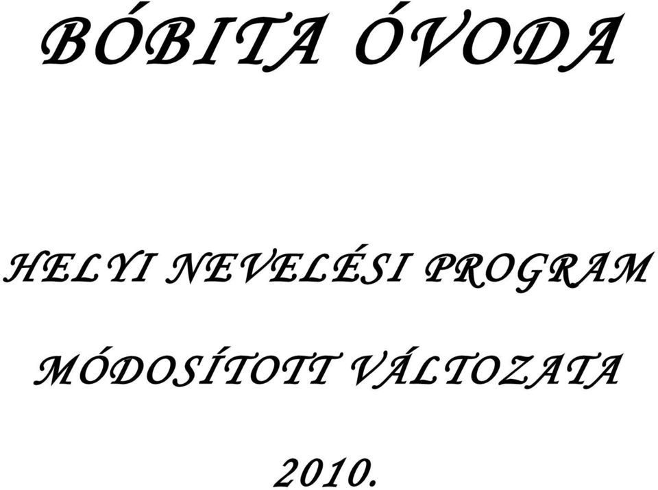 PROGRAM