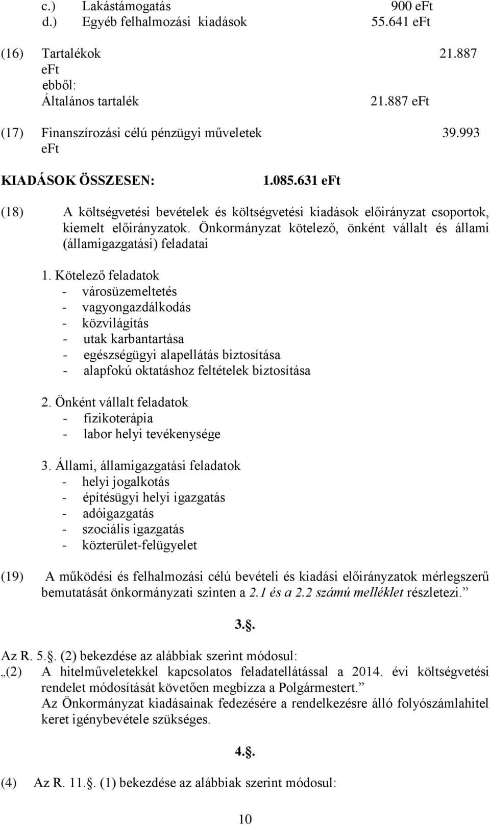 Önkormányzat kötelező, önként vállalt és állami (államigazgatási) feladatai 1.