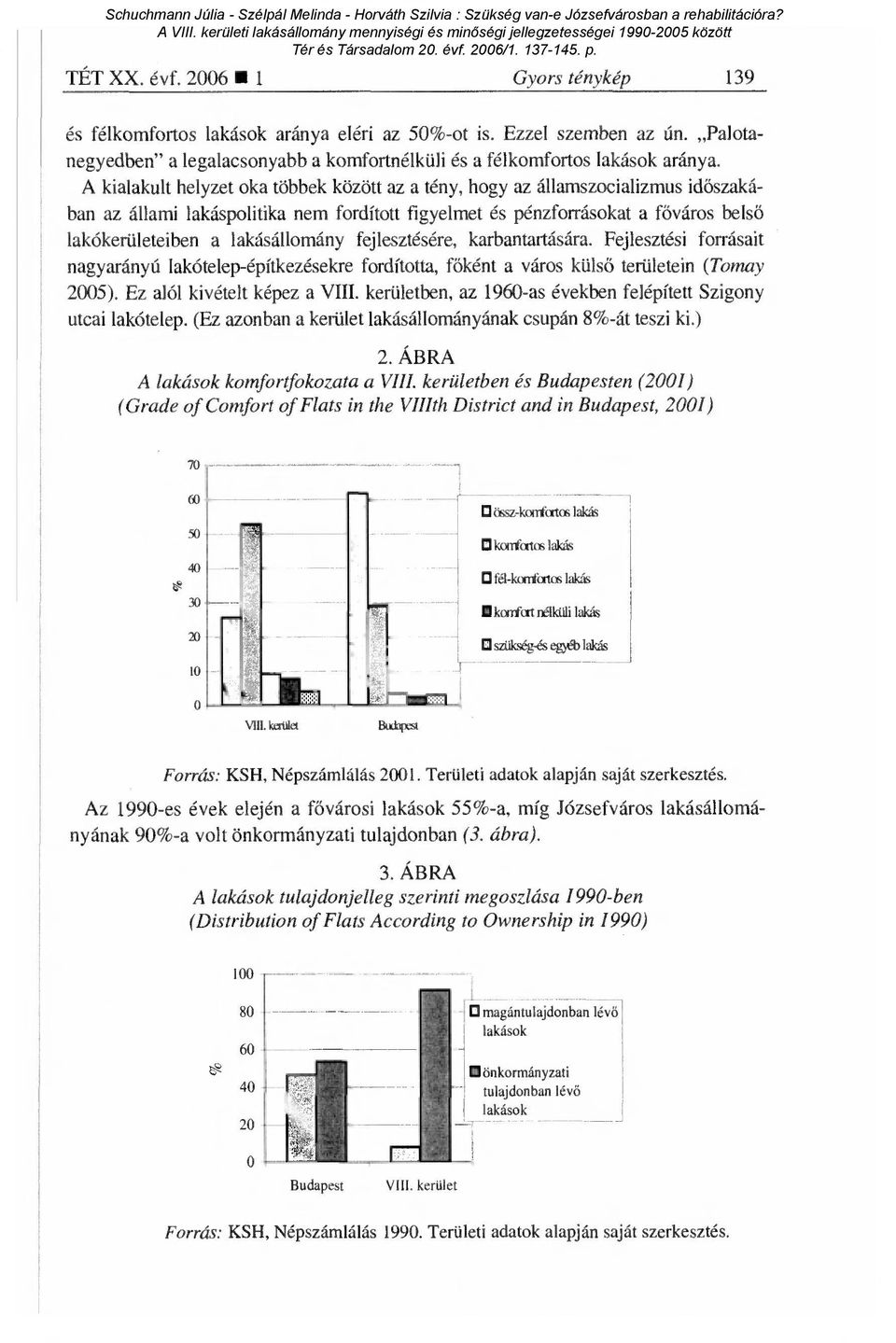 lakásállomány fejlesztésére, karbantartására. Fejlesztési forrásait nagyarányú lakótelep-építkezésekre fordította, f őként a város külső területein (Tomay 2005). Ez alól kivételt képez a VIII.