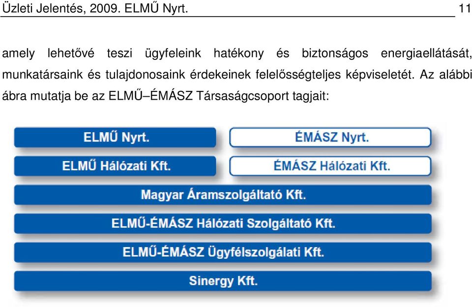 energiaellátását, munkatársaink és tulajdonosaink érdekeinek