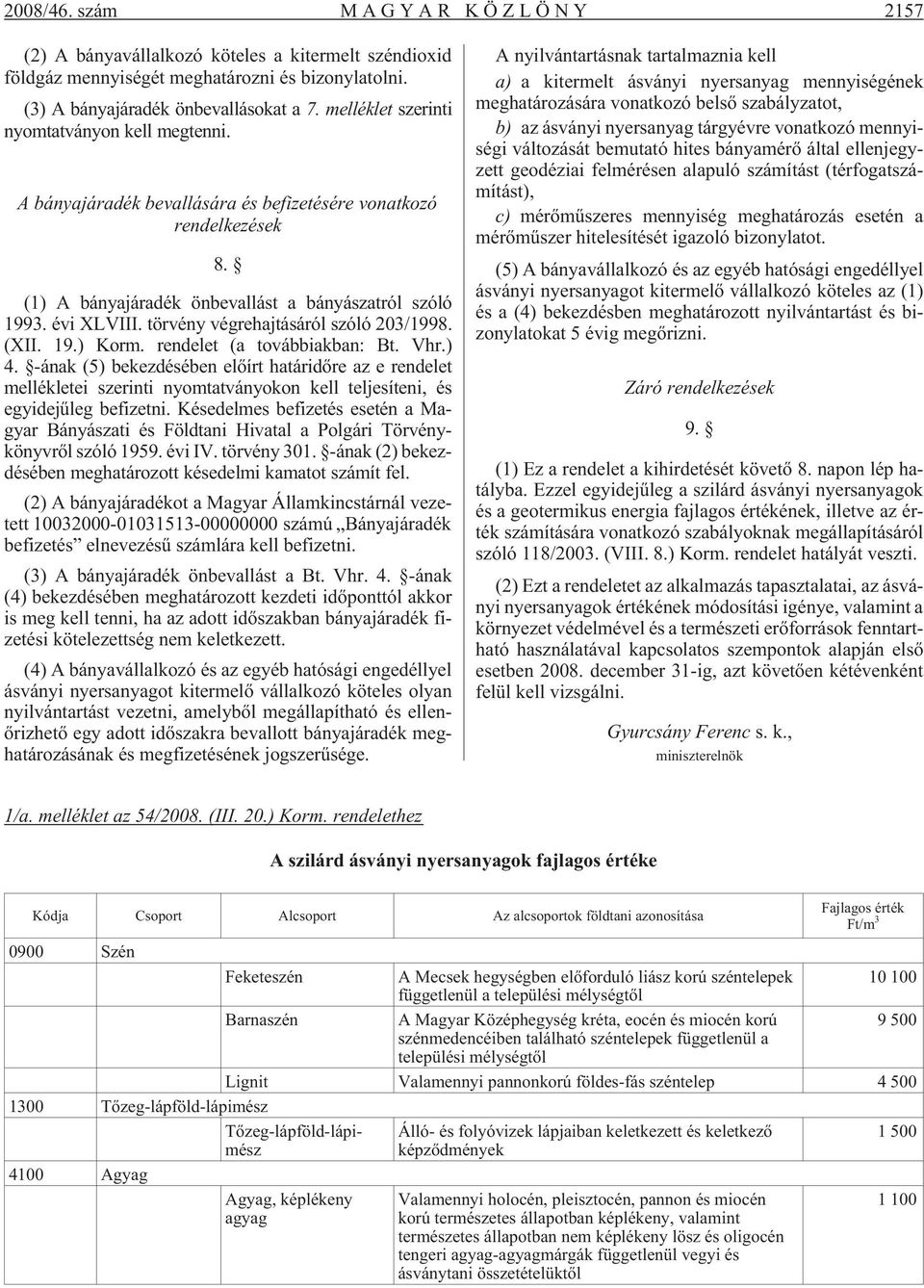 törvény végrehajtásáról szóló 203/1998. (XII. 19.) Korm. rendelet (a továbbiakban: Bt. Vhr.) 4.