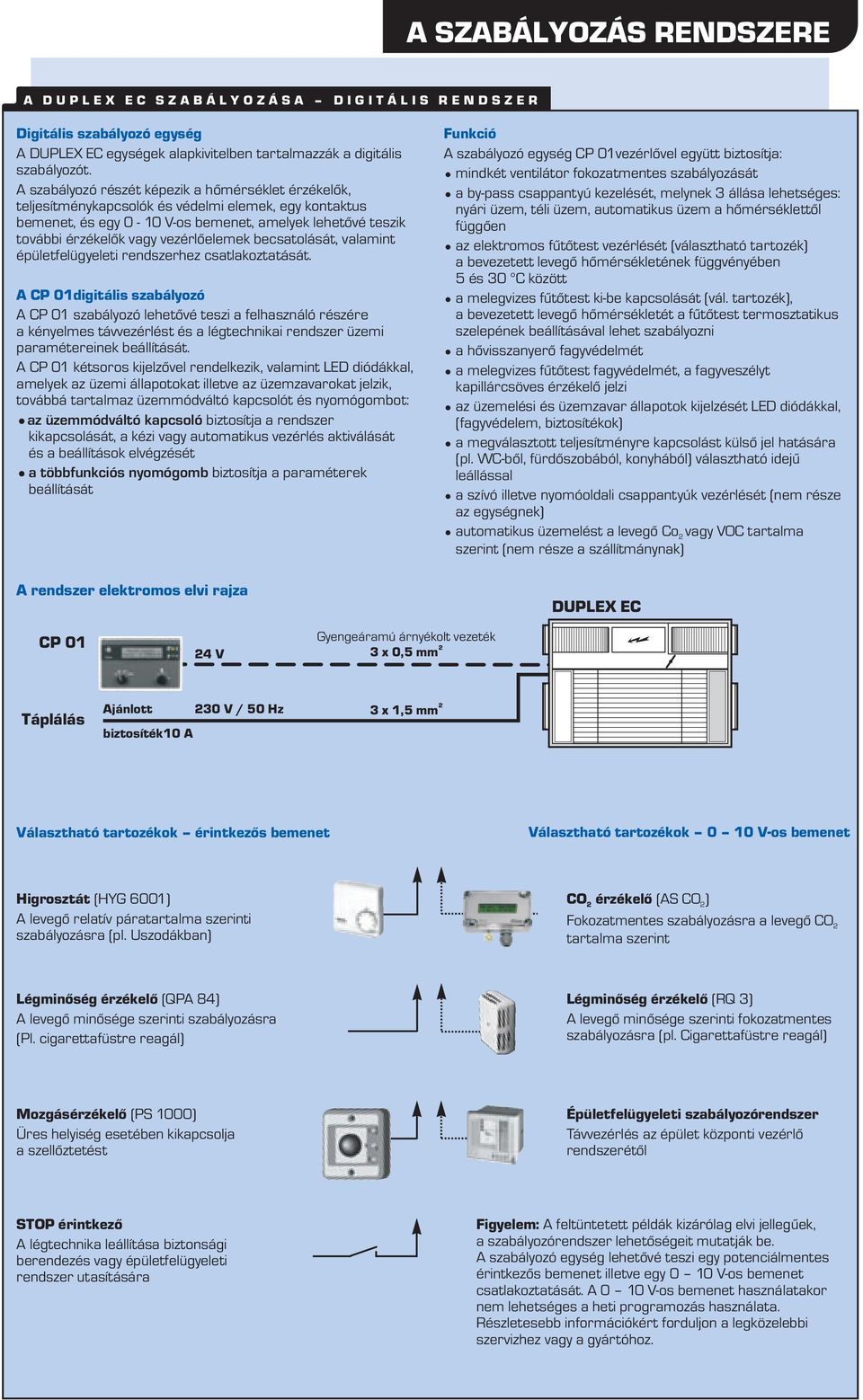 vezérlőelemek becsatolását, valamint épületfelügyeleti rendszerhez csatlakoztatását.