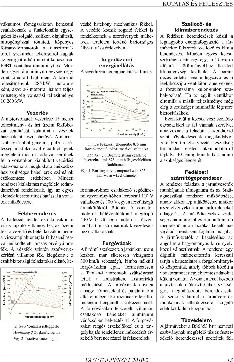 A kimenő teljesítményük 285 kw motoronként, azaz 36 motorral hajtott teljes vonategység vontatási teljesítménye 10 260 kw.