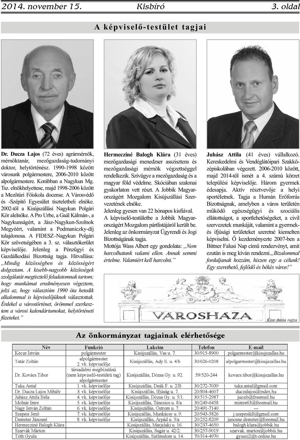 A Városvédő és -Szépítő Egyesület tiszteletbeli elnöke. 2002-től a Kisújszállási Nagykun Polgári Kör alelnöke.